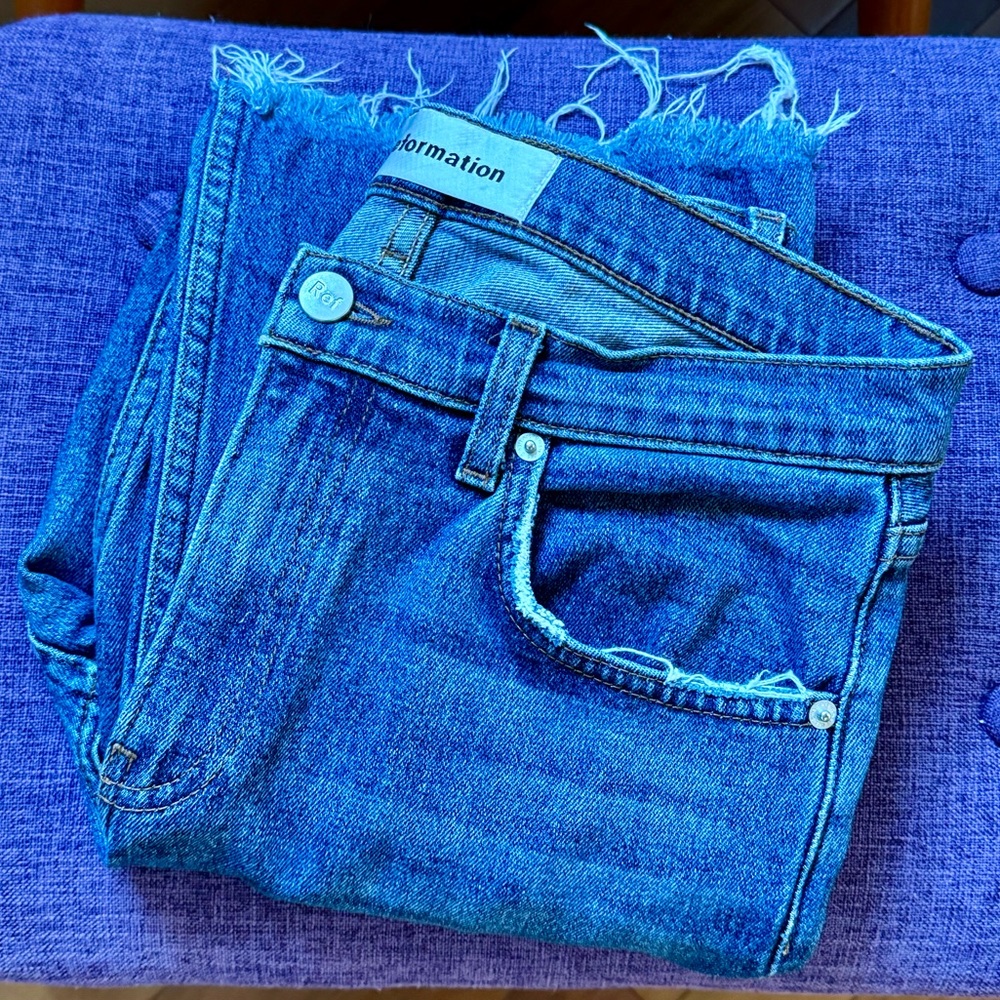Reformation Cropped Flood Jean - Kasai wash
